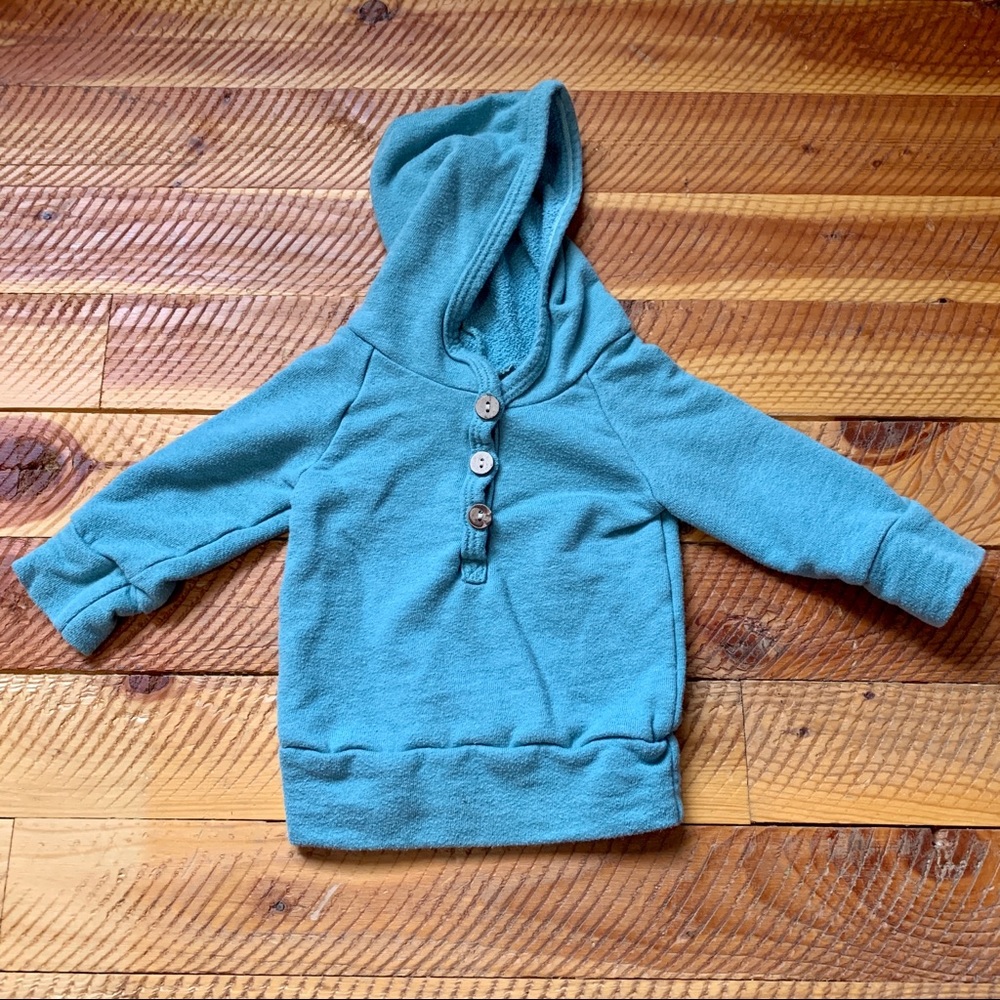 Childhoods oil blue Henley hoodie size 3-6 months